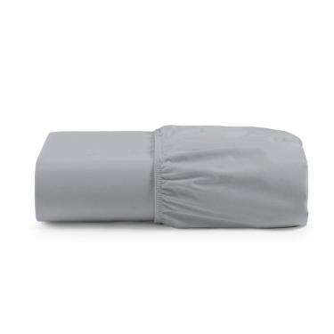 Imagem de Lençol Solteiro Micropercal 300 Fios Peletizado Com Elástico - Cinza