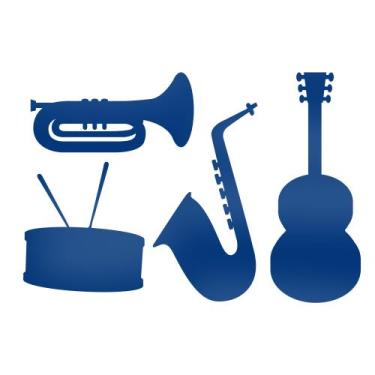 Imagem de Adesivo Vinílico Instrumentos Musicais Para Quarto e Sala _ Decoração 