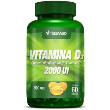 Imagem de Vitamina D3 2000UI - 60 Cápsulas - Herbamed
