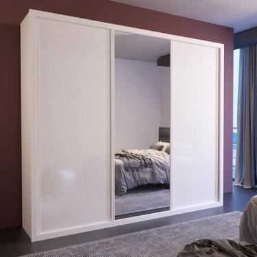 Imagem de Guarda-Roupa Casal Urban C/ Espelho 3 Portas Bom Pastor, Branco