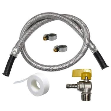 Imagem de Kit Instalação Gás Encanado Mangueira 60cm e Válvula Glp Gn - Renogás
