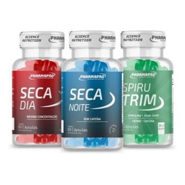 Imagem de Kit Seca Dia 60 Cáps Seca Noite 60 Cáps Spirulina 60 Cáps Uso Diário Rotina-Unissex