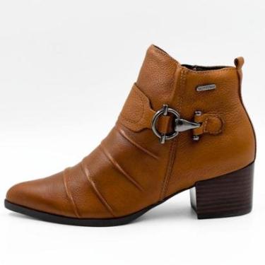Imagem de Bota Bottero Cano Curto Salto Bloco Médio Feminina-Feminino