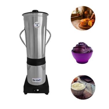 Imagem de Liquidificador Industrial 8 Litros Baixa Rotação 1200w Aço Inox Bivolt
