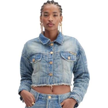 Imagem de Jaqueta Jeans Lança Perfume Puffer AI23 Azul Feminino, P