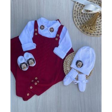 Imagem de Saída de Maternidade 6 Peças Leãozinho  Tricot com Body, Manta e Acess