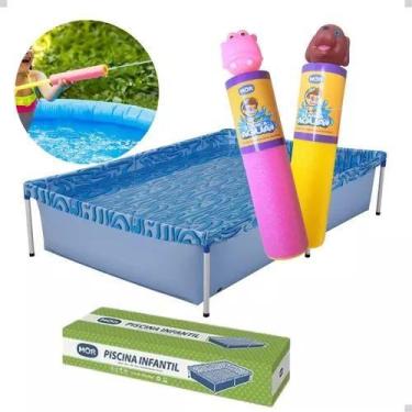 Imagem de Piscina Estrutural 1000l Mor + 2 Lança Agua, AMARELO ROSA