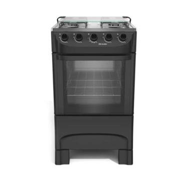Imagem de Fogão Mueller 4 Bocas Preto Fosco Acendimento Manual MFI4BA