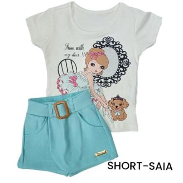 Imagem de Conjunto infantil  menina short-saia  roupa criança - Mini Fashionista