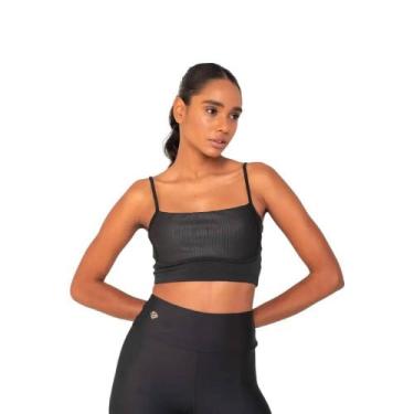 Imagem de Top Amei Sport Frequencia Alca - Preto, Preto, GG