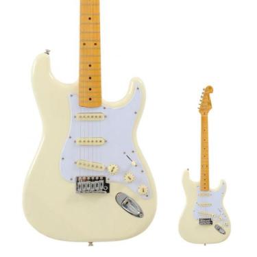 Imagem de Guitarra Strato SX SST57 Branco Vintage c/ Escudo Branco + Capa Bag Or