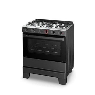 Imagem de Fogão a Gás Esmaltec Ideal Super 5 Bocas 84L Bivolt Preto com Mesa Ino