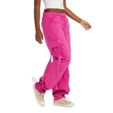 Imagem de Calça Juvenil Feminina Dipopini Jeans Parachute Moore Rosa, 18, Rosa