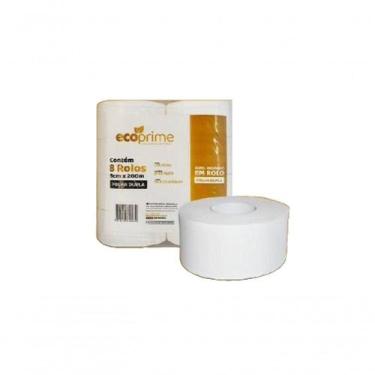 Imagem de Papel Higiênico Rolão 100% Celulose F.dupla 9x200 Ecoprime C/8 - ECO P
