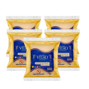 Imagem de Flocos De Milho Não Transgênico Mano Velho 500g 5un