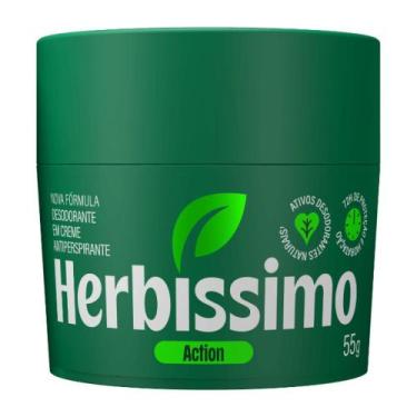 Imagem de Desodorante Creme Antitranspirante Herbíssimo Action 55g
