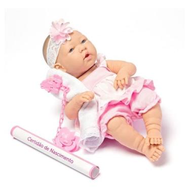 Imagem de Boneca Baby Ninos Com Certidão Estilo Reborn Cotiplás 2032