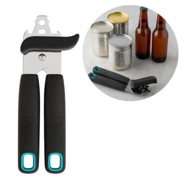 Imagem de Abridor de Latas Garrafas Universal Preto Utensílio Prático - Baker's 