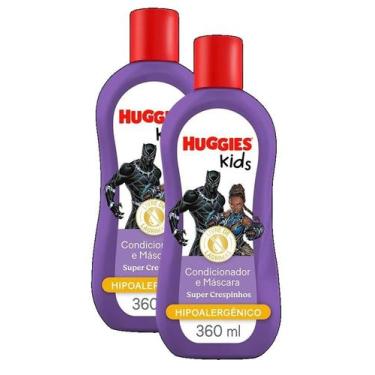 Imagem de 2 Condicionador Huggies Super Crespinhos Pantera Negra 360ml