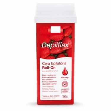 Imagem de Cera Depilatória Roll-On Depilflax Morango 100g Refil Para Depilação
