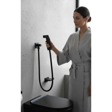 Imagem de Ducha Higiênica Quadrada Black Matte Metal Elegante - Congratulations 
