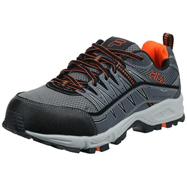 Imagem de Fila Men's Memory at Peak Composite Toe Trail Running Shoe Food Service, Castlerock/Black/Vibrant Orange, 7 D US