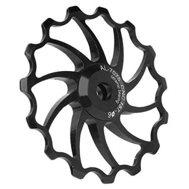 Imagem de Rolo de guia do desviador traseiro, fácil de instalar Rolo de guia traseiro para mountain bike para bicicletas de estrada(Preto)