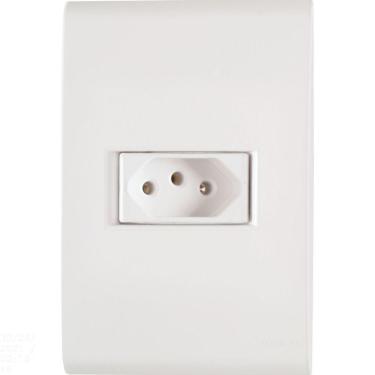 Imagem de Conjunto 4x2 com 1 Tomada 2P+T Tramontina Liz 20 A 250 V Branco Tramontina