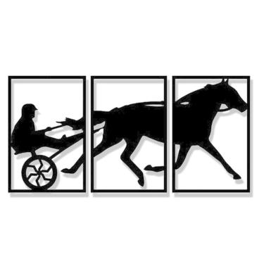 Imagem de Quadro decorativo cavalo surk 3 peças