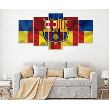 Imagem de Quadro Decorativo Sala Quarto Escritório Barcelona Bandeira