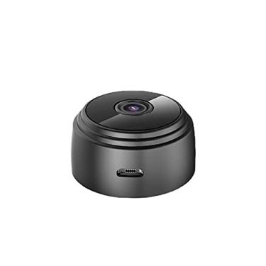 Imagem de lifcasual Mini câmera portátil de alta definição 1080P Smart Wi-Fi Câmera de segurança sem fio Detecção de movimento com visão noturna com APP Design magnético Suporte de base giratória para segurança