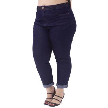 Imagem de Calça Jeans Mom Detalhe No Cós Plus Size Feminina Biotipo