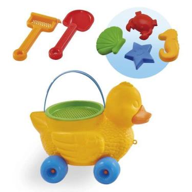 Imagem de Brinquedo Pato Balde De Praia Com Acessórios Beach Play - Usual Brinqu