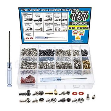 Imagem de Kit de montagem de parafusos de computador para PC da CO RODE 737pcs para capa de disco rígido para computador, placa mãe e ventoinha Power Graphics