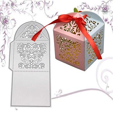 Imagem de Matrizes de corte de saco de caixa de Natal, faça você mesmo scrapbooking artista de corte de metal estênceis para festival do Ramadã cartões de aniversário de casamento faça você mesmo pasta de gravação de papel matriz