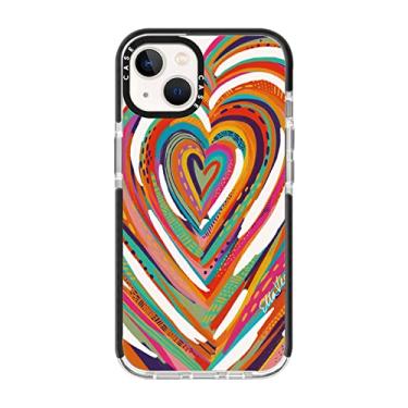 Imagem de Capa de telefone à prova de choque pára-choque para iphone 14 13 12 11 pro x xs xr max 7 8 plus se multicolorido amor coração macio tpu tampa traseira transparente, óleos coração, para iphone 14pro