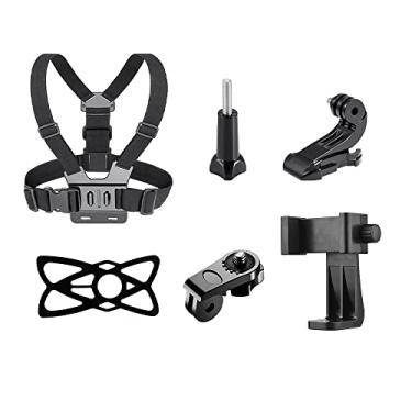 Imagem de Galori 6-em-1 Cinto Peitoral Ajustável para Montagem Peitoral com Substituição de Clipe de Telefone Rotativo para GoPro Hero10 9 8 7 6 5 4 Session 3+ 3 2 1 Fusion DJI OSMO Câmeras Smartphones
