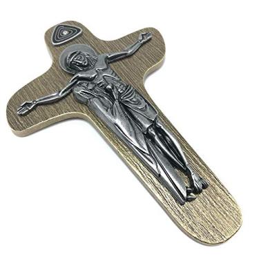 Imagem de Crucifixo Cruz da Unidade Parede Prata Velha 21 cm