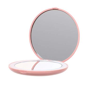 Imagem de Espelho De Vaidade Dobrável Espelho De Maquilhagem Compacto Com Luzes Espelho Compacto Com Luz Espelho Cosmético Conduzido Espelho Compacto De Ampliação Acender Bolso Viagem Bolsa
