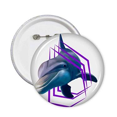 Imagem de Emblema de golfinhos que quebram círculos, emblema, botão, decoração, 5 peças