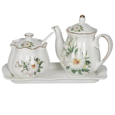 Imagem de PAYNAN Conjunto de 2 frascos de cerâmica para tempero de soja, conjunto de frascos de óleo de vinagre de cozinha, caixa de açúcar e sal