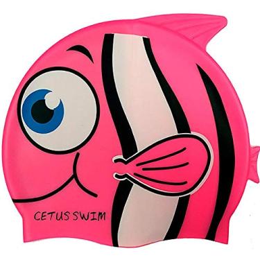 Imagem de Touca de Silicone para Natação Cetus Peixe - Rosa