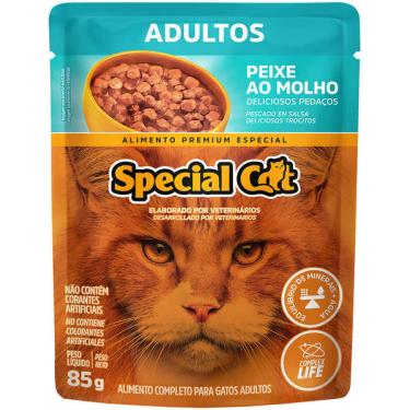 Imagem de Ração Úmida Special Cat Sachê Peixe para Gatos Adultos - 85 g