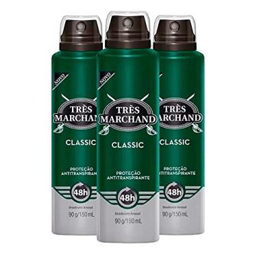Imagem de Kit Desodorante Aerosol Très Marchand Classic 150ml - 3 Unidades
