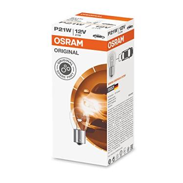 Imagem de Osram 7506 Lâmpadas originais com bases de metal, 12 V, 21 W (pacote com 10)