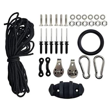 Imagem de Kit para Caiaque 9M Corda Parafusos Rebites Esportes Aquáticos Canoa Marinha
