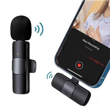 Imagem de Microfone lapela sem fio para celular usb tipo c android