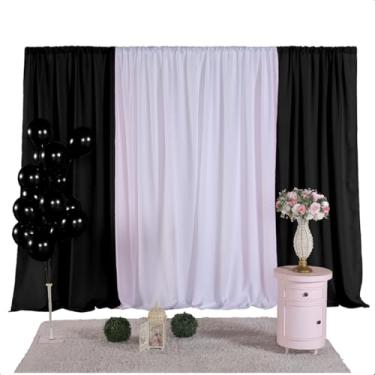 Imagem de Cortina Oxford Decoração Festa Aniversário 6MX2M Preto