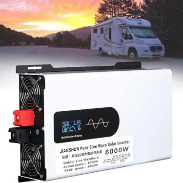 Imagem de Inversor de energia de onda senoidal pura 5000w/6000w/8000w/10000w/12000w 12v/24v/48v/60v/72v/96v para 110v/220v carregador ac, inversor solar de baixa frequência fora da rede, 8000w, 72v a