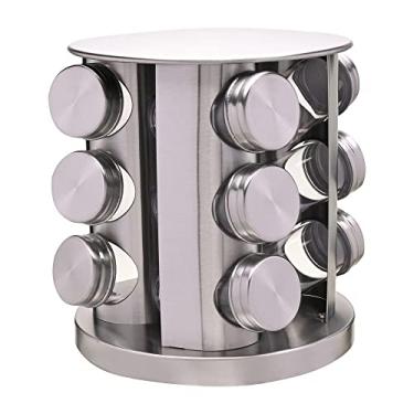 Imagem de Mimo Style Porta Condimentos De Encaixe Compacto, em Aço Inoxidável. Conjunto Com 12 Pçs Ainda Conta com um Suporte Para Organizar os Temperos. É a Melhor Escolha Para Amantes de Especiarias, AJ19187